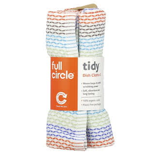 Full Circle, Салфетки для посуды Tidy ™, разноцветные, 3 шт.