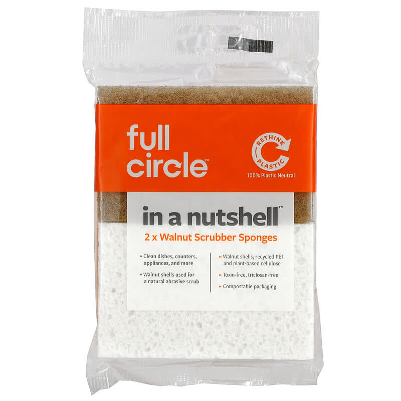 Full Circle In-a-Nutshell Walnut & Cellulose Scrubbing Sponge 2