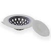 Sinksational, Sink Strainer with Pop-Out Stopper, Gray & White, 1 Strainer & 1 Stopper