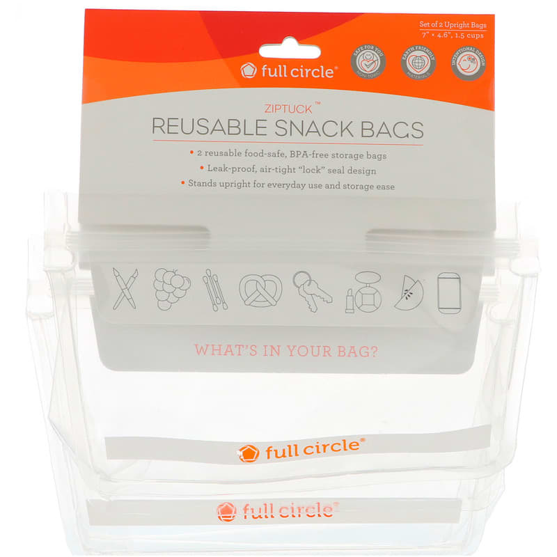 Full Circle Ziptuck Reusable Sandwich Bags - Clear