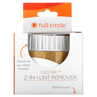 Full Circle, Fuzz Off（ファズオフ）、2 in 1毛玉取り器、白、ブラシ1本