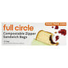 Full Circle, Compostable Zipper Sandwich Bags, 50 Bags