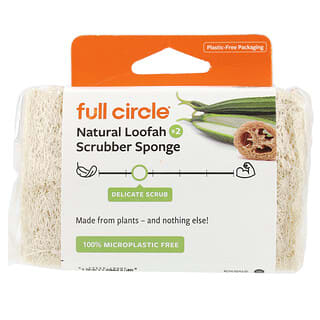 Full Circle, Naturlig luffa-skrubbsvamp, 2 st