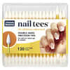 Nail Tees, Double-Sided Precision Tips, 120 Cotton Tips