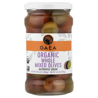Gaea, Organic Whole Mixed Olives, 10.6 oz (300 g)