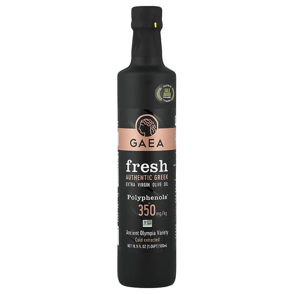 Gaea, 신선한, 엑스트라 버진 올리브 오일, 500ml(16.9fl oz)