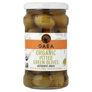 Gaea, Azeitonas Verdes sem caroço Orgânicas, 290 g (10,2 oz)