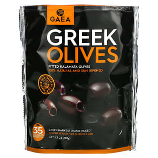 Gaea, греческие оливки Kalamata без косточек, 150 г (5,3унции)