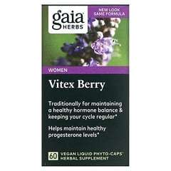 Gaia Herbs, Vitex Berry, 60 capsules phyto liquides véganes