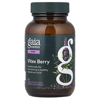 Gaia Herbs, Vitex Berry for Women, 60 Vegan Liquid Phyto-Caps
