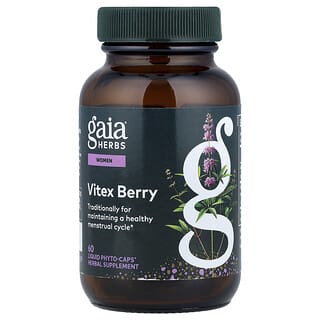 Gaia Herbs, За жени, витекс с горски плодове, 60 Liquid Phyto-Caps®