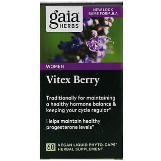 Gaia Herbs, 聖潔莓女性用，60 粒素食液體素食膠囊
