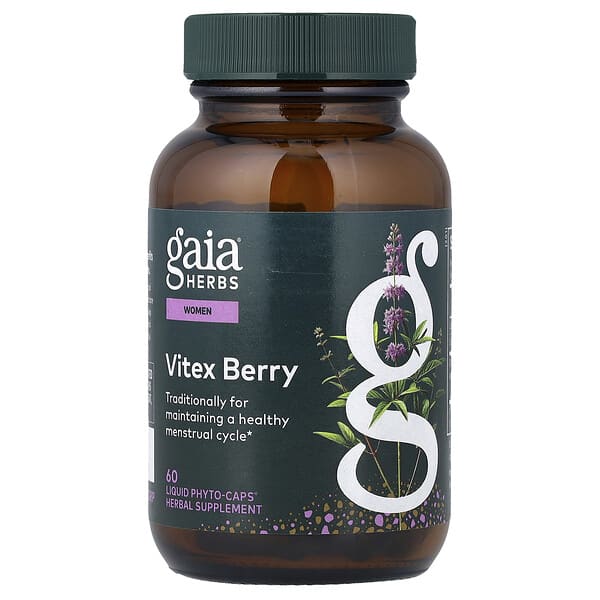 Gaia Herbs, Vitex Berry for Women, 60 Vegan Liquid Phyto-Caps