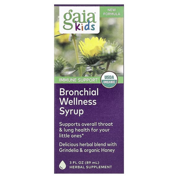 Kids, Bronchial Wellness Syrup, 3 fl oz (89 ml)