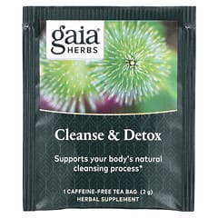 Gaia Herbs, Cleanse & Detox, Caffeine-Free, 16 Tea Bags, 1.13 oz (32 g)