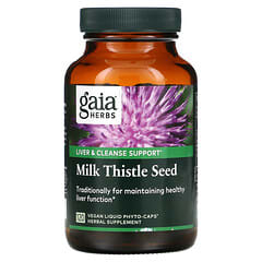 Gaia Herbs, Milk Thistle Seed, Mariendistelsamen, 120 vegane, mit Flüssigkeit gefüllte Phyto-Kapseln