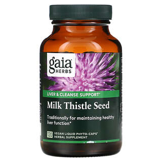 Gaia Herbs, Семена расторопши, 120 жидких растительных капсул Phyto-Caps