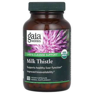 Gaia Herbs, Milk Thistle, Mariendistel, 120 vegane Kapseln