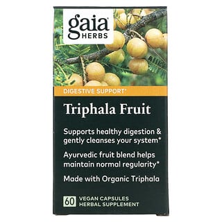 Gaia Herbs, Fruta Triphala, 60 Cápsulas Veganas