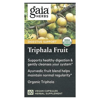 Gaia Herbs, Fruta Triphala, 60 Cápsulas Veganas