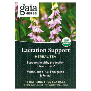 Gaia Herbs, 草本茶，哺乳支援，無咖啡萃取，16 茶包，1.13 盎司（32 克）