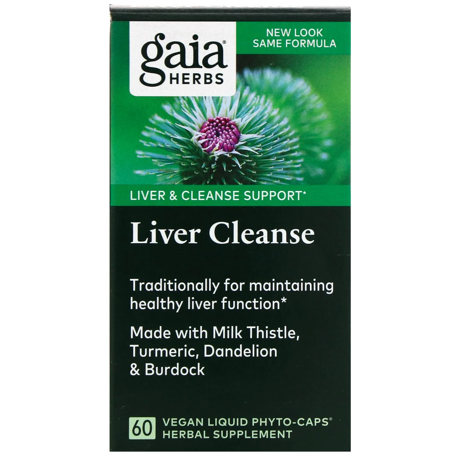 Gaia Herbs Liver Cleanse 60 Vegan Liquid Phyto Caps