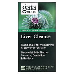 Gaia Herbs, Liver Cleanse, Leberreinigung, 60 vegane flüssige Phyto-Kapseln