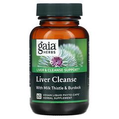 Gaia Herbs, Liver Cleanse, Leberreinigung, 60 vegane flüssige Phyto-Kapseln
