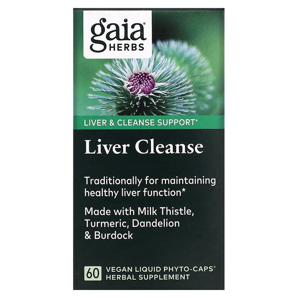 Gaia Herbs, Liver Cleanse, Leberreinigung, 60 vegane flüssige Phyto-Kapseln