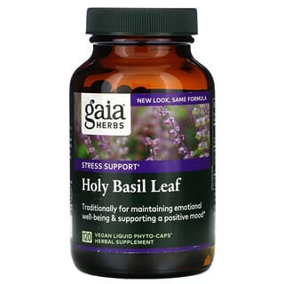 Gaia Herbs, 聖羅勒葉液體素食膠囊，120 粒