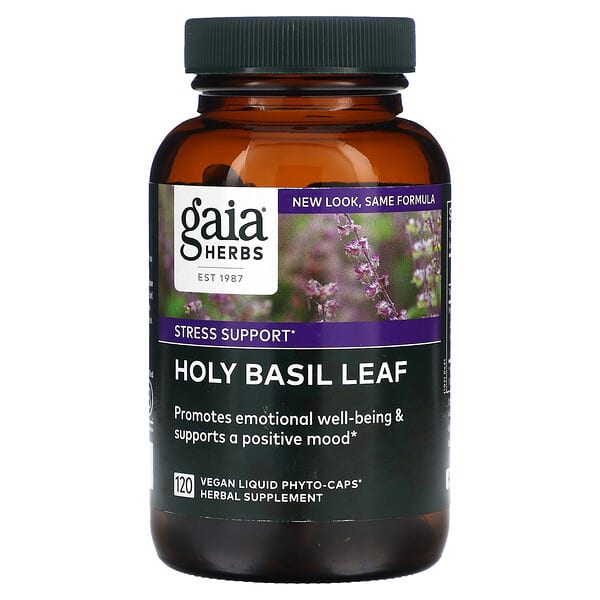 Gaia Herbs, Holy Basil Leaf, 120 Vegan Liquid Phyto-Caps