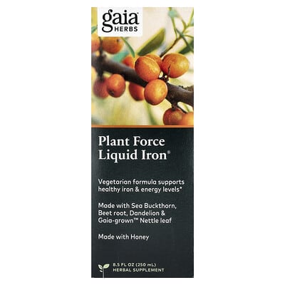 Gaia Herbs, Plant Force Liquid Iron, 8.5 fl oz (250 ml)