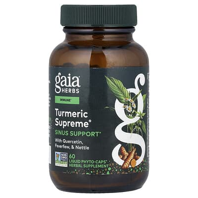 Gaia Herbs, Turmeric Supreme®, Sinus Help, 60 Liquid Phyto-Caps®