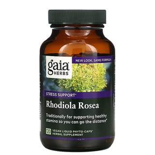 Gaia Herbs, родиола розовая, 120 веганских капсул Liquid Phyto-Caps