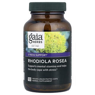 Gaia Herbs, родиола розовая, 120 веганских капсул Liquid Phyto-Caps