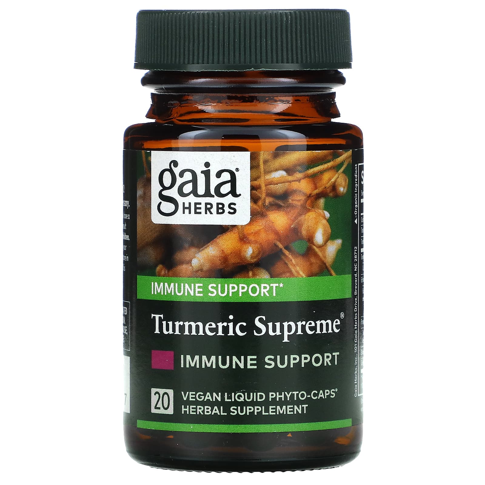 Gaia Herbs, Turmeric Supreme, Immune Support, 20 Veggie Liquid PhytoCaps