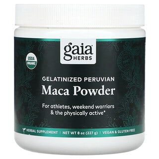 Gaia Herbs, Maca peruana gelatinizada, 227 g (8 oz)