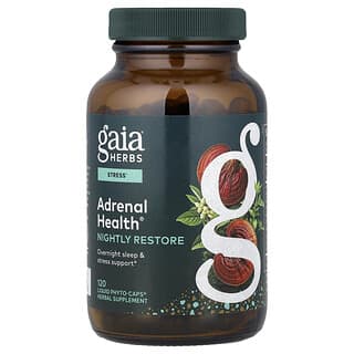 Gaia Herbs, Adrenal Health®, восстановление во время сна, 120 капсул Liquid Phyto-Caps®