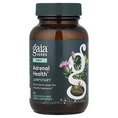 Gaia Herbs, Adrenal Health®, Jump Start, 60 Vegan Liquid Phyto-Caps