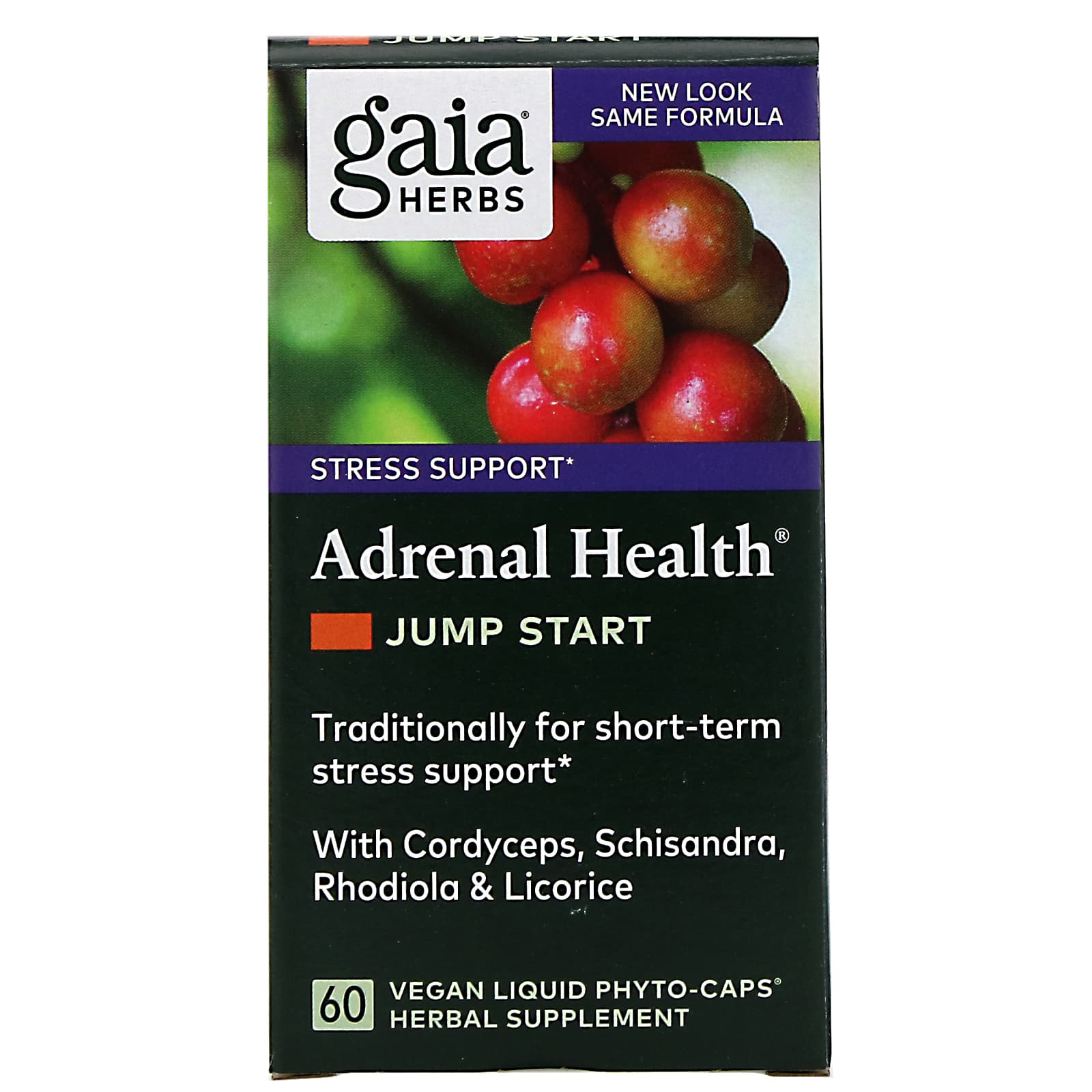 Gaia Herbs Adrenal Health Jump Start 60 Vegan Liquid Phyto Caps