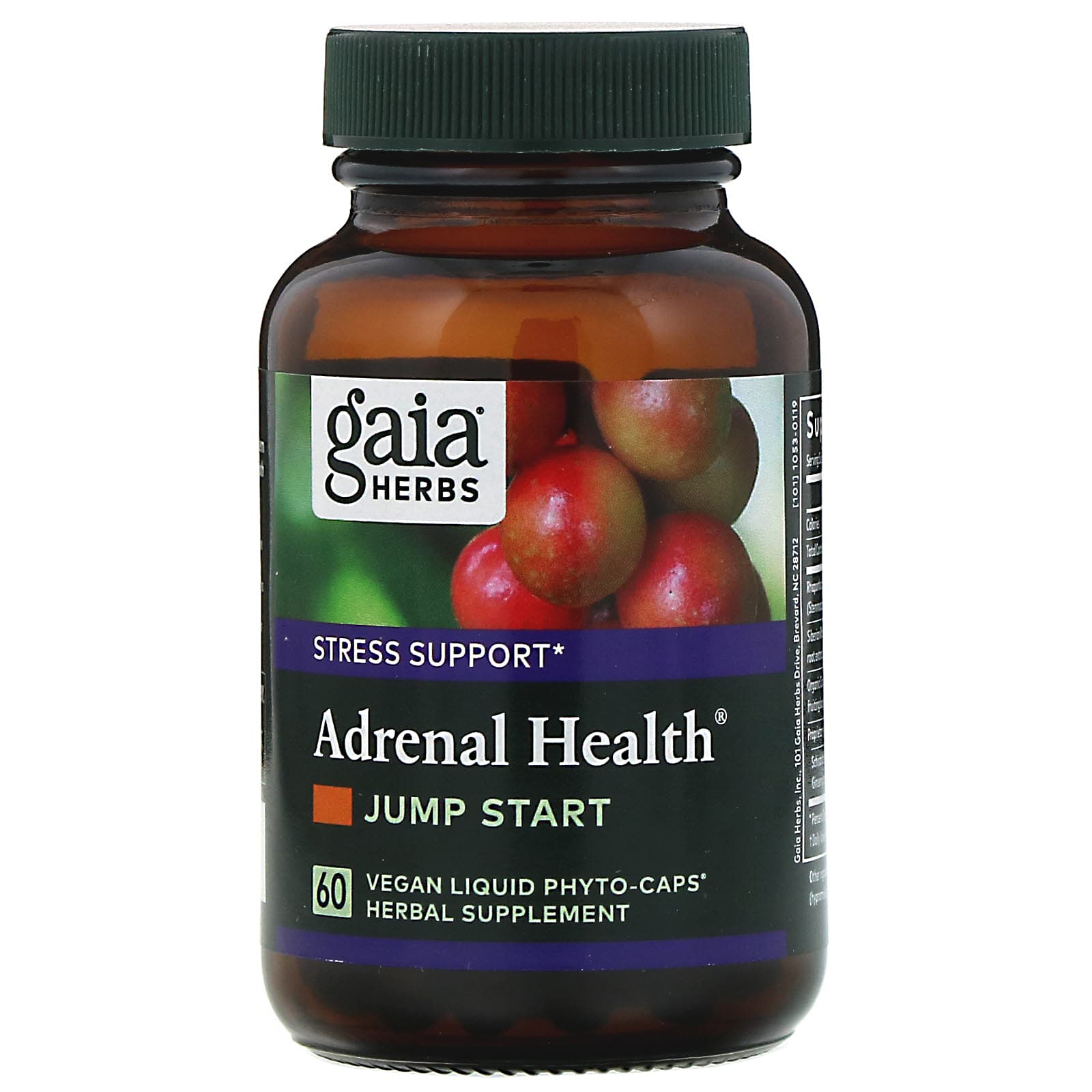 Gaia Herbs, Adrenal Health, Jump Start, 60 Vegan Liquid PhytoCaps