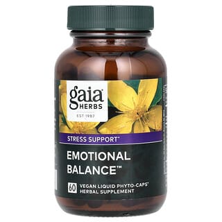 Gaia Herbs, Emotional Balance（エモーショナルバランス）、ビーガン液体フィトカプセル60粒