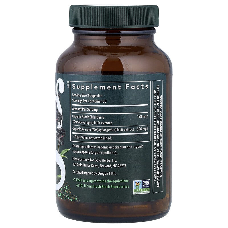 Black Elderberry , 120 Vegan Capsules