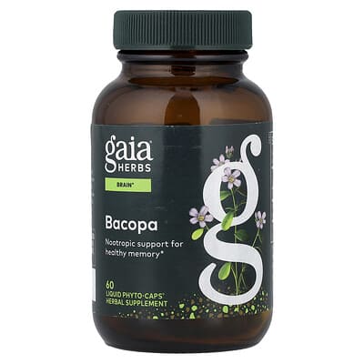 Gaia Herbs, Bacopa Monnieri, 60 Liquid Phyto-Caps® (350 mg per capsule)