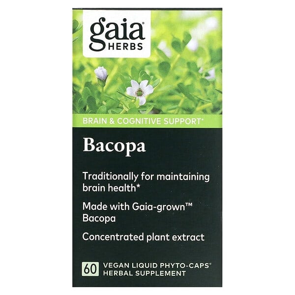 Gaia Herbs‏, בקופה, 60 כמוסות Phyto-Caps טבעוניות עם תכולה נוזלית