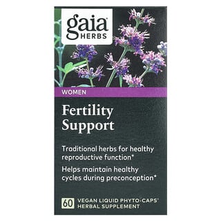 Gaia Herbs, Suplemento para la fertilidad para mujeres, 60 fitocápsulas líquidas veganas