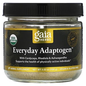 Gaia Herbs, Everyday Adaptogen, With Cordyceps, Rhodiola & Ashwagandha, 3.53 oz (100 g)