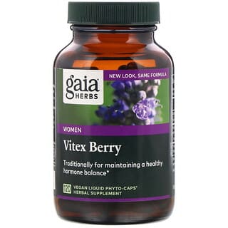 Gaia Herbs, 聖潔莓女士用，120 粒素食液體植物膠囊