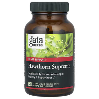 Gaia Herbs, Hawthorn Supreme, 120 веганских жидких фитокапсул