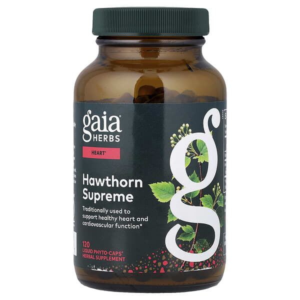 Gaia Herbs Hawthorn Supreme, 120 Liquid Phyto-Caps (500 mg per Capsule)